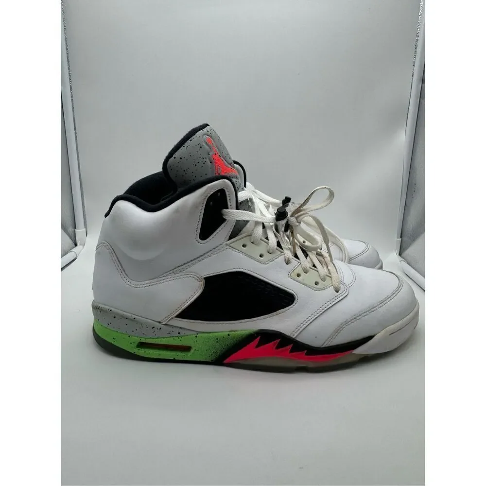 Nike Air Jordan 5 Poison Green size 13 136027-115 OG V Retro Fire Red
